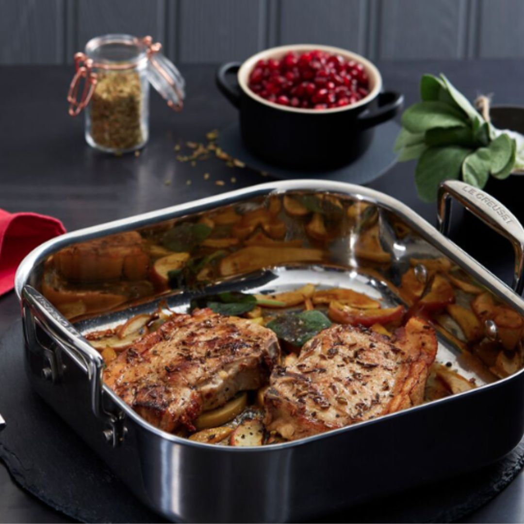 Le Creuset 3-ply Stainless Steel Square Roaster