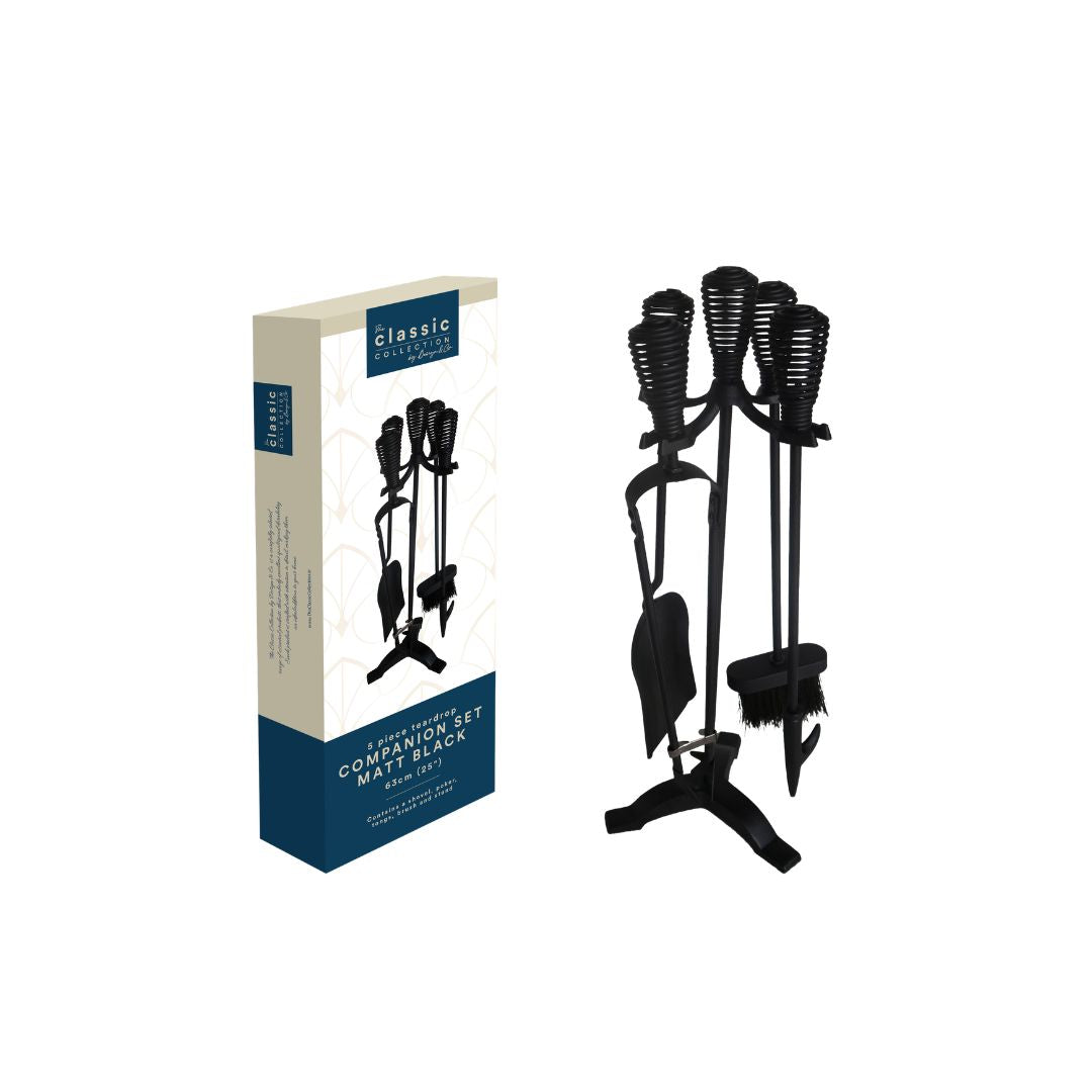 5 Piece Twist Handle Companion Set Black 63cm
