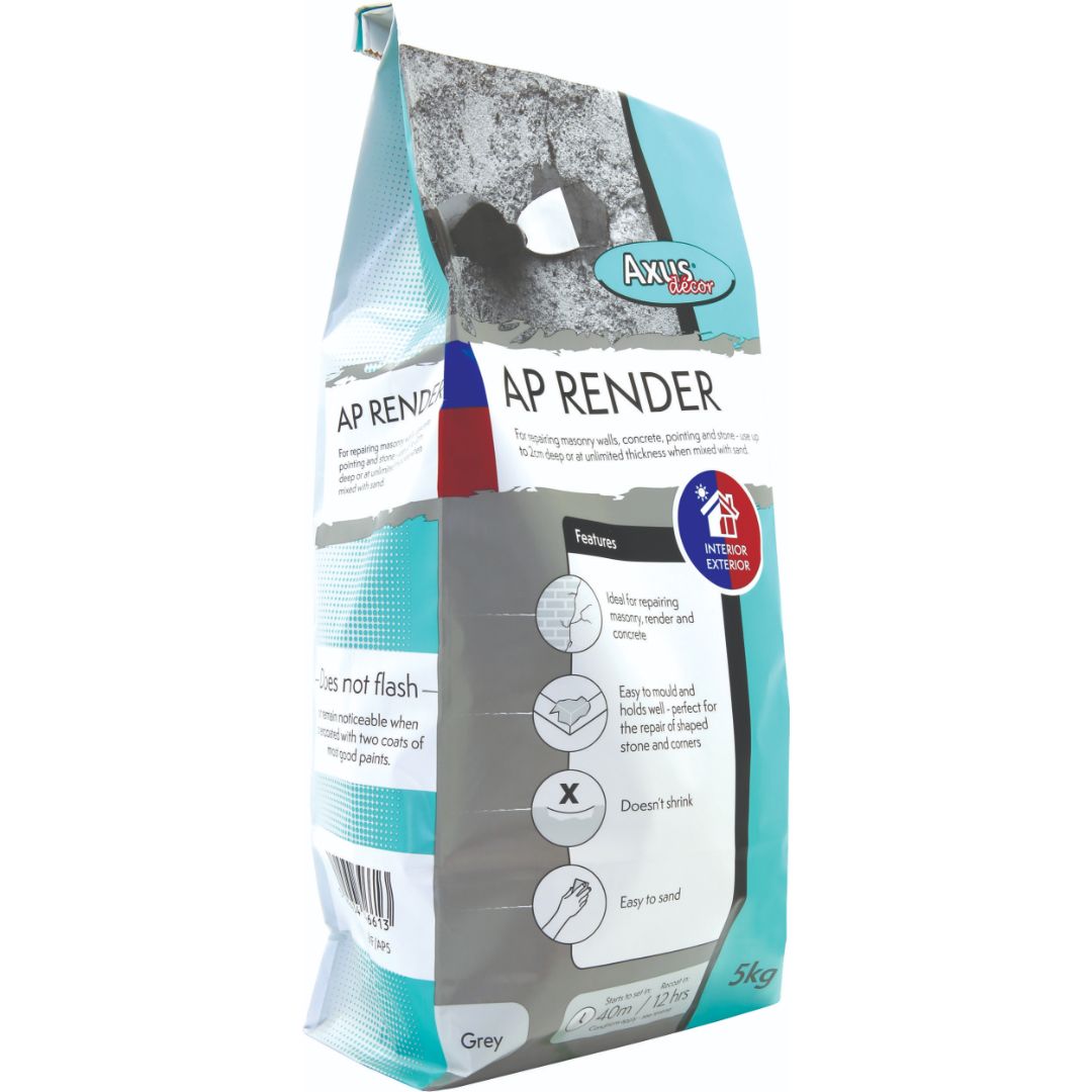 AXUS DECOR AP RENDER EXT MASONARY FILLER 5KG GREY