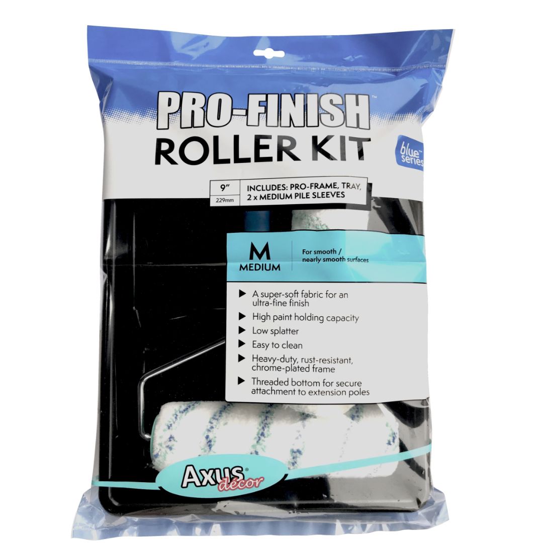 AXUS PRO-FINISH ROLLER KIT 9X1.5" BLUE SERIES