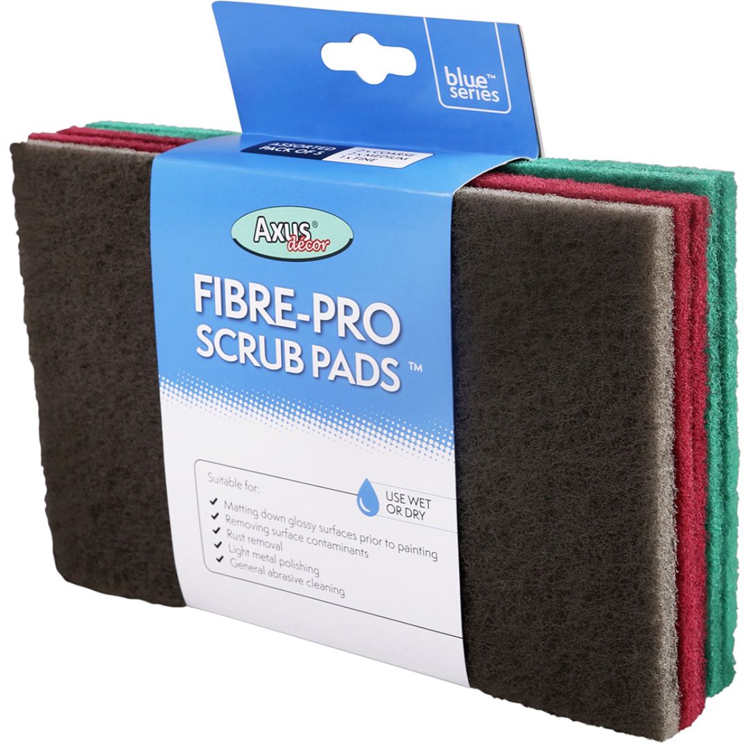 AXUS FIBRE-PRO SCRUB PADS ASSORT PK OF 5