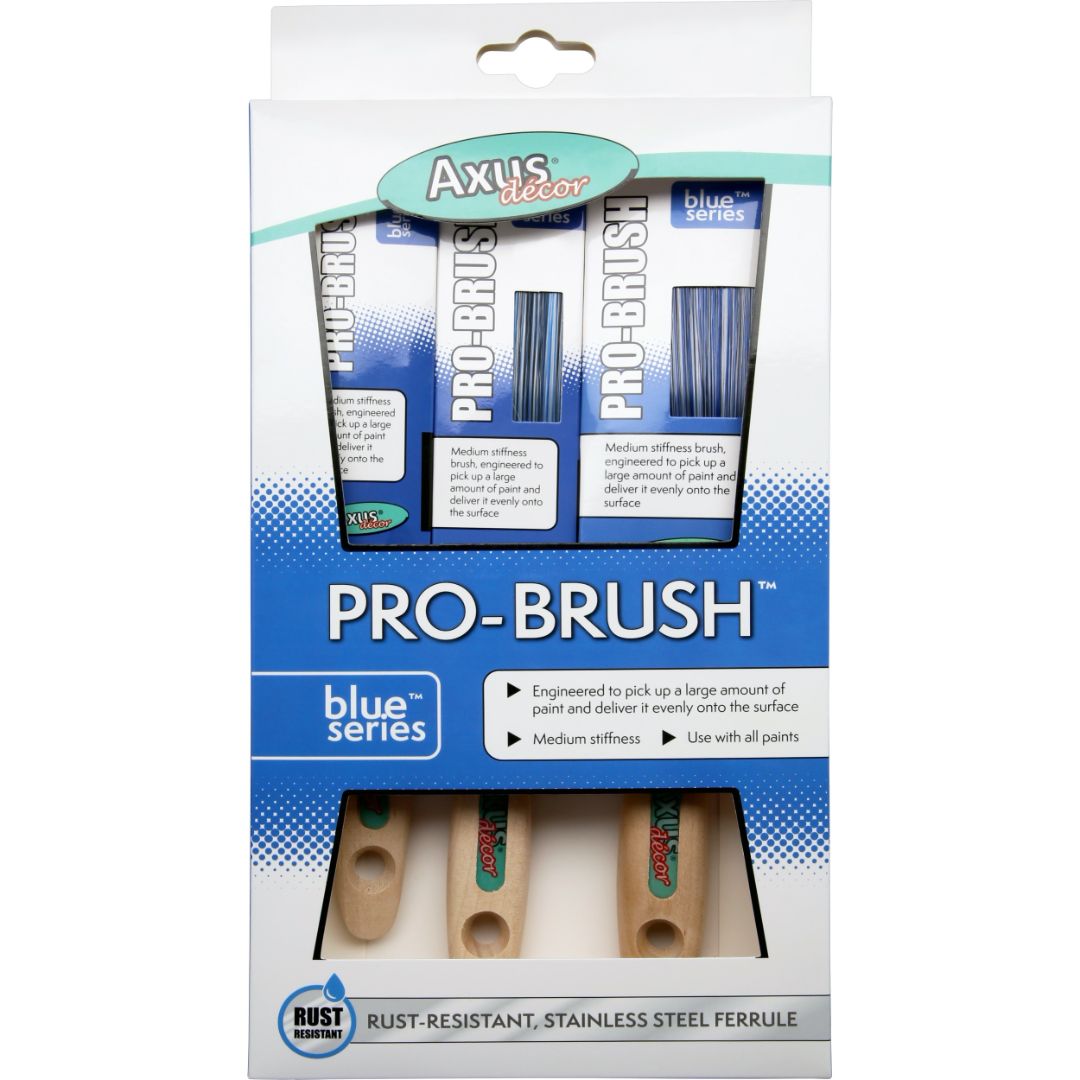 AXUS PRO-BRUSH 3 BRUSH SETBLUE (1" 1.5" 2")