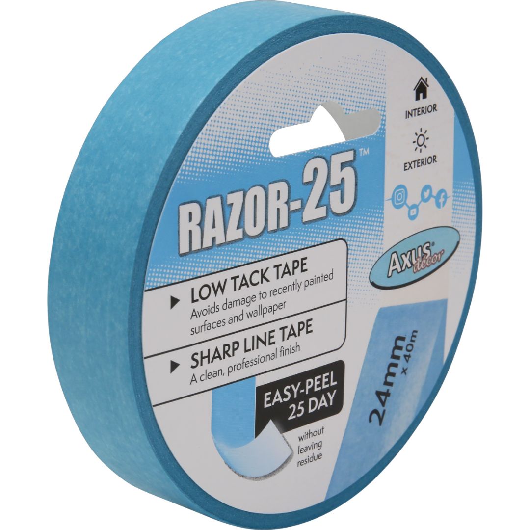 AXUS LOW TACK TAPE 24MM X 40M RAZOR 25