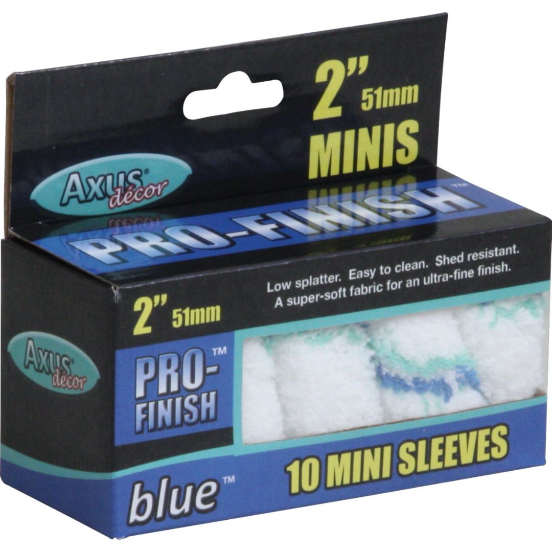 AXUS MINI SLEEVES MEDIUM PILE 2" PK10 PRO-FINISH BLUE SERIES