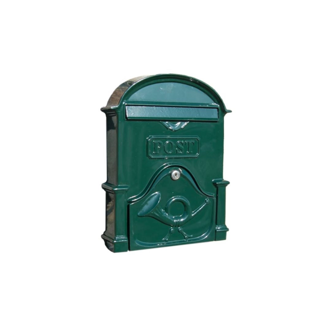 The Brosna Cast Aluminum Post Box | Fir Green