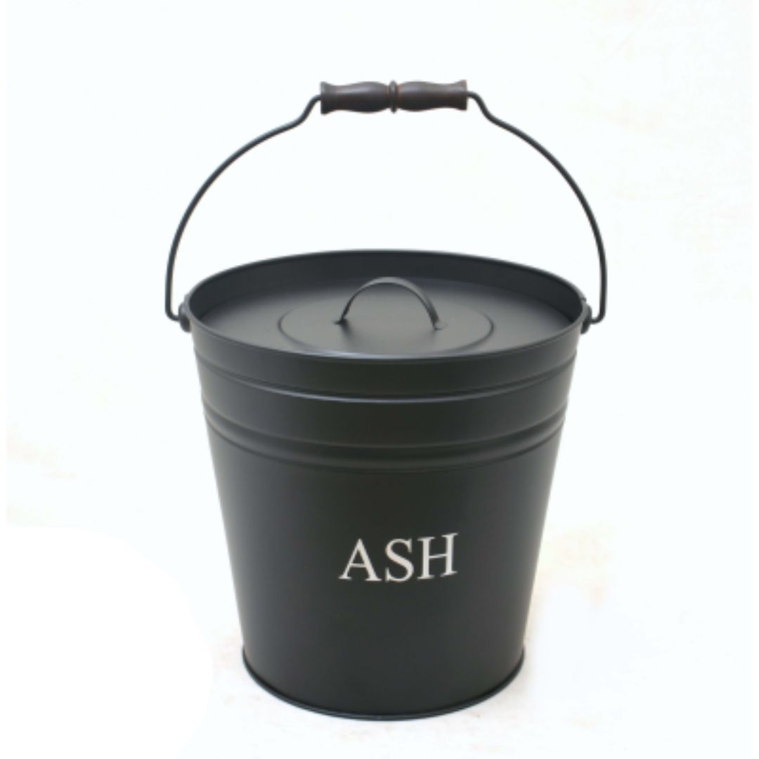 CASTLE LIVING BLACK ASH BUCKET & LID