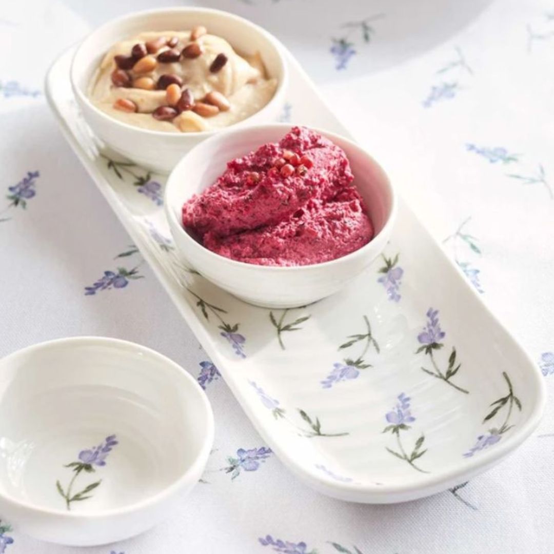 PORTMEIRON SOPHIE CONRAN LAVANDULA DIP BOWLS & TRAY