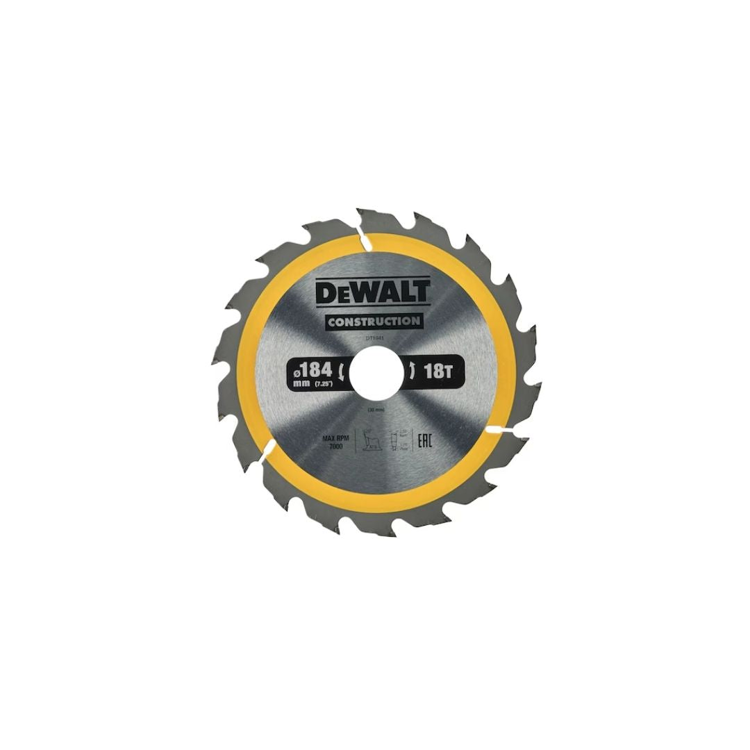 Dewalt Circ Saw Blade Portable Fast Cut 184x30mm 18T