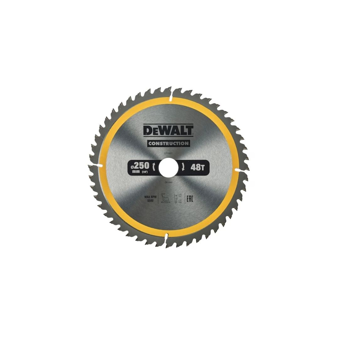 Dewalt CONSTRUCTION 250mm x 30mm 48T Circular Saw Blade