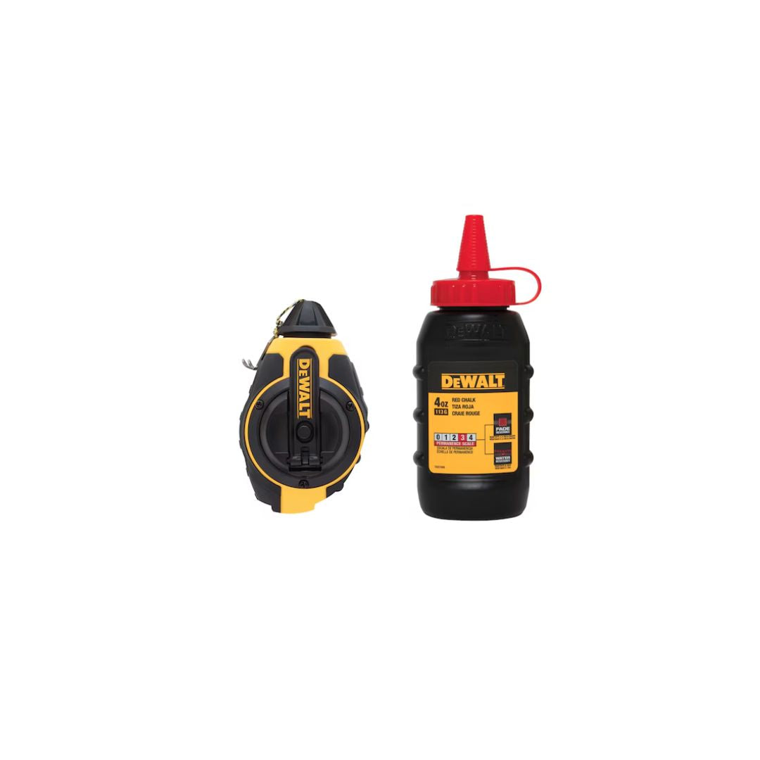 Dewalt 3:1 Chalk Reel 30m/100 ftwith Red Chalk