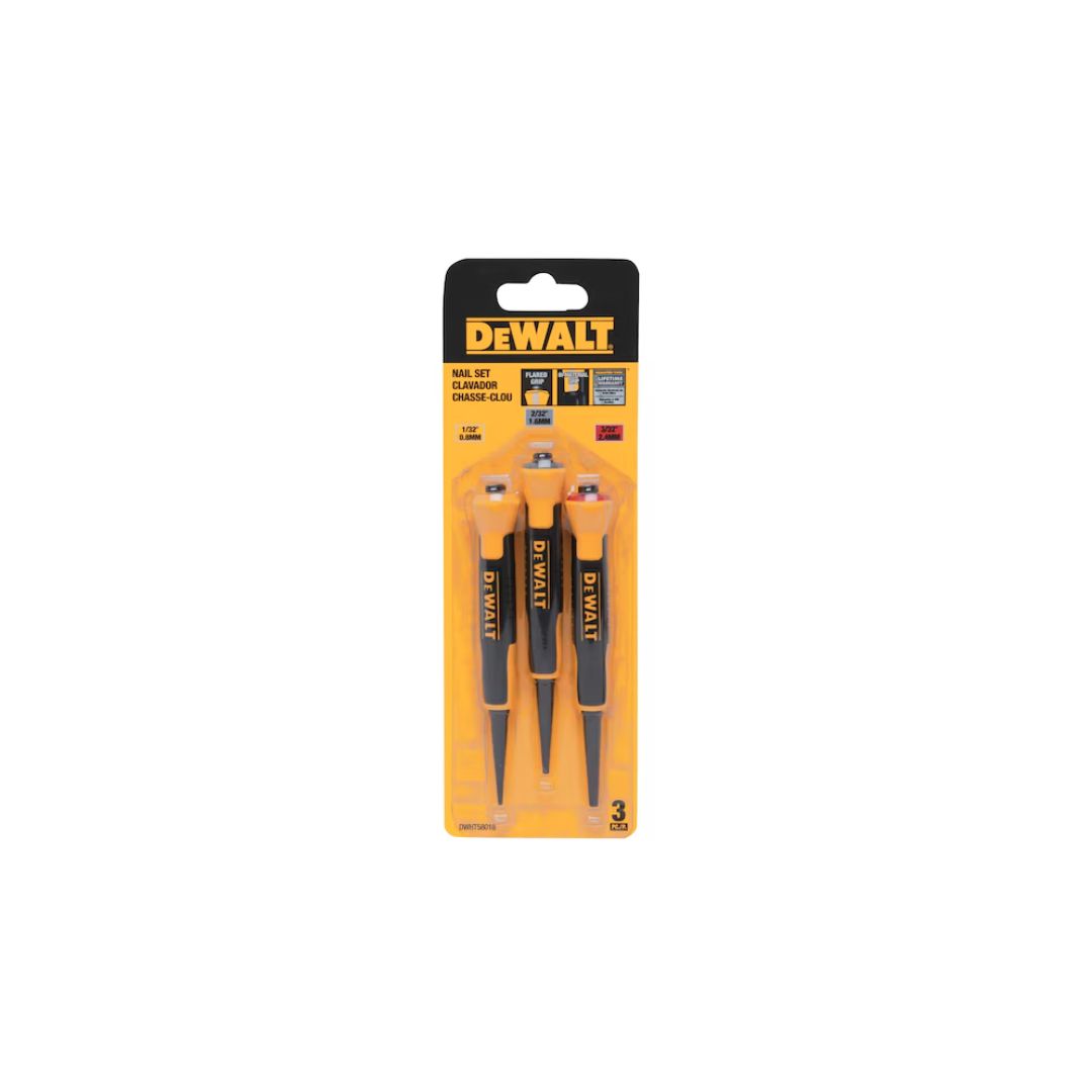 Dewalt 1/32", 2/32", 3/32" Bi-Material Nail Sets