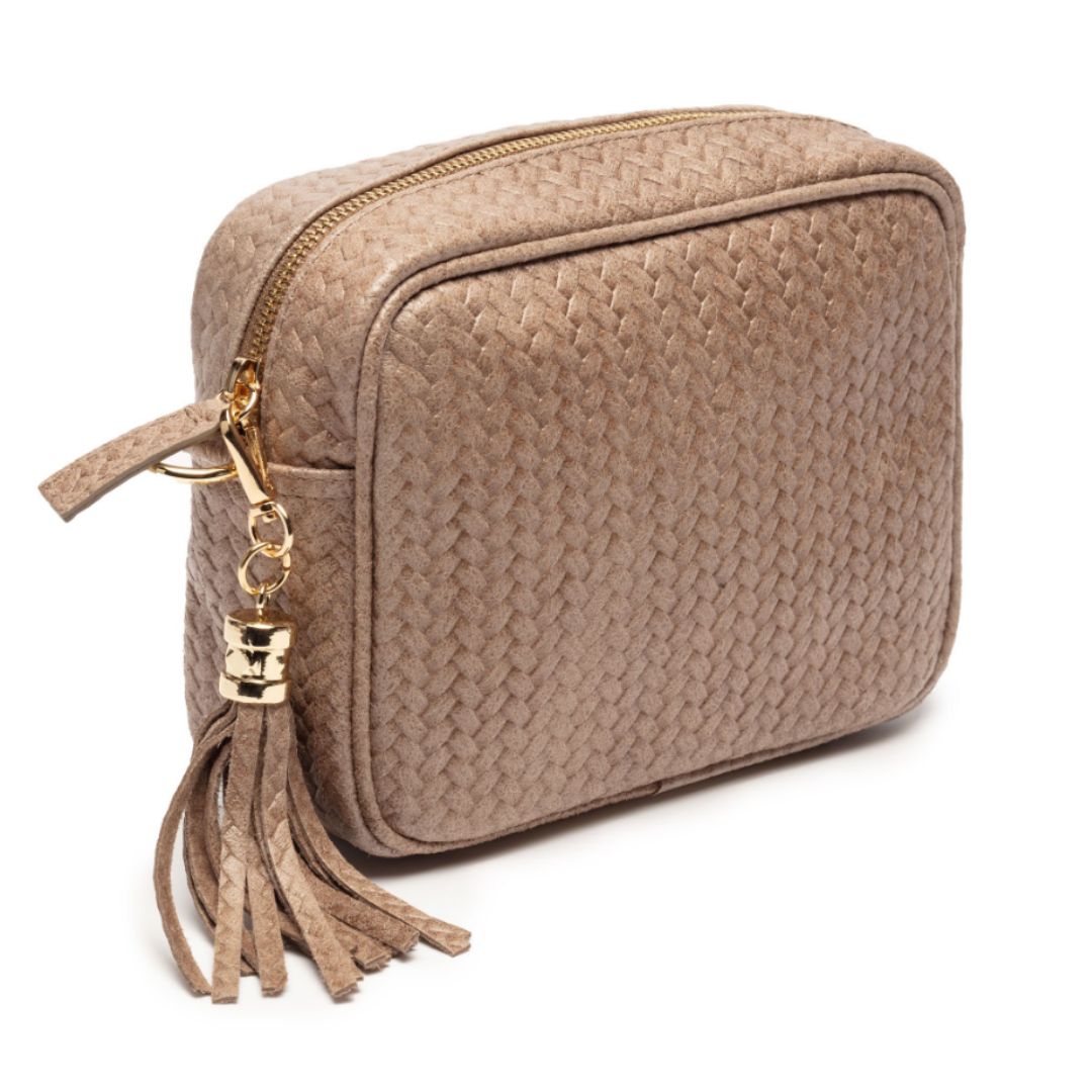 ELIE BEAUMONT WOVEN HANDBAG - STONE