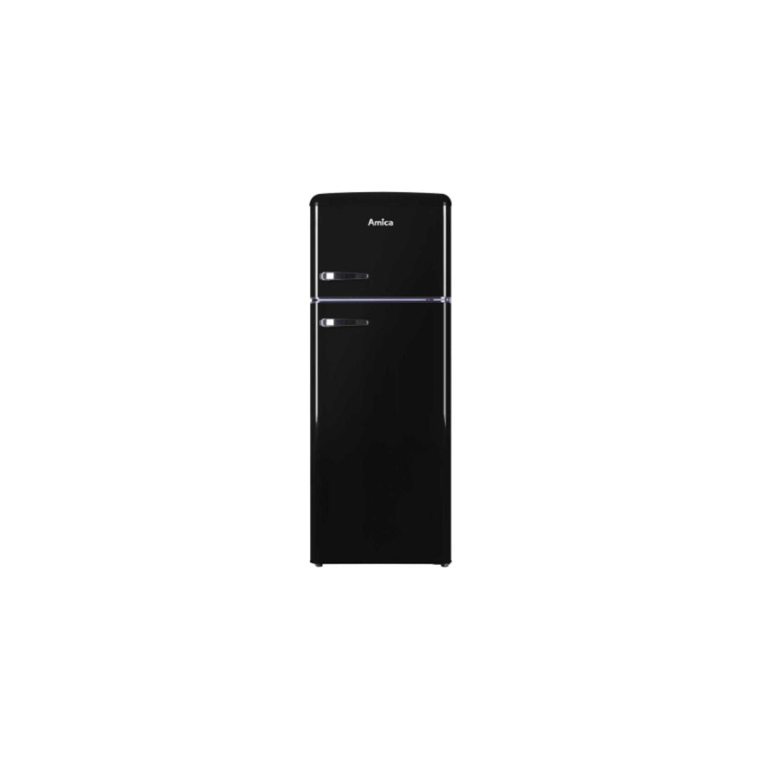 AMICA RETRO BLACK FRIDGE FREEZER | FDR2213BK
