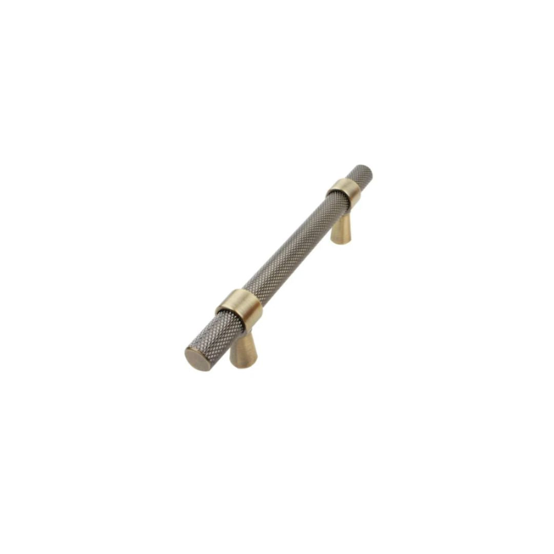 Headbourne Knurled T Bar Pull Handles Antique Brass