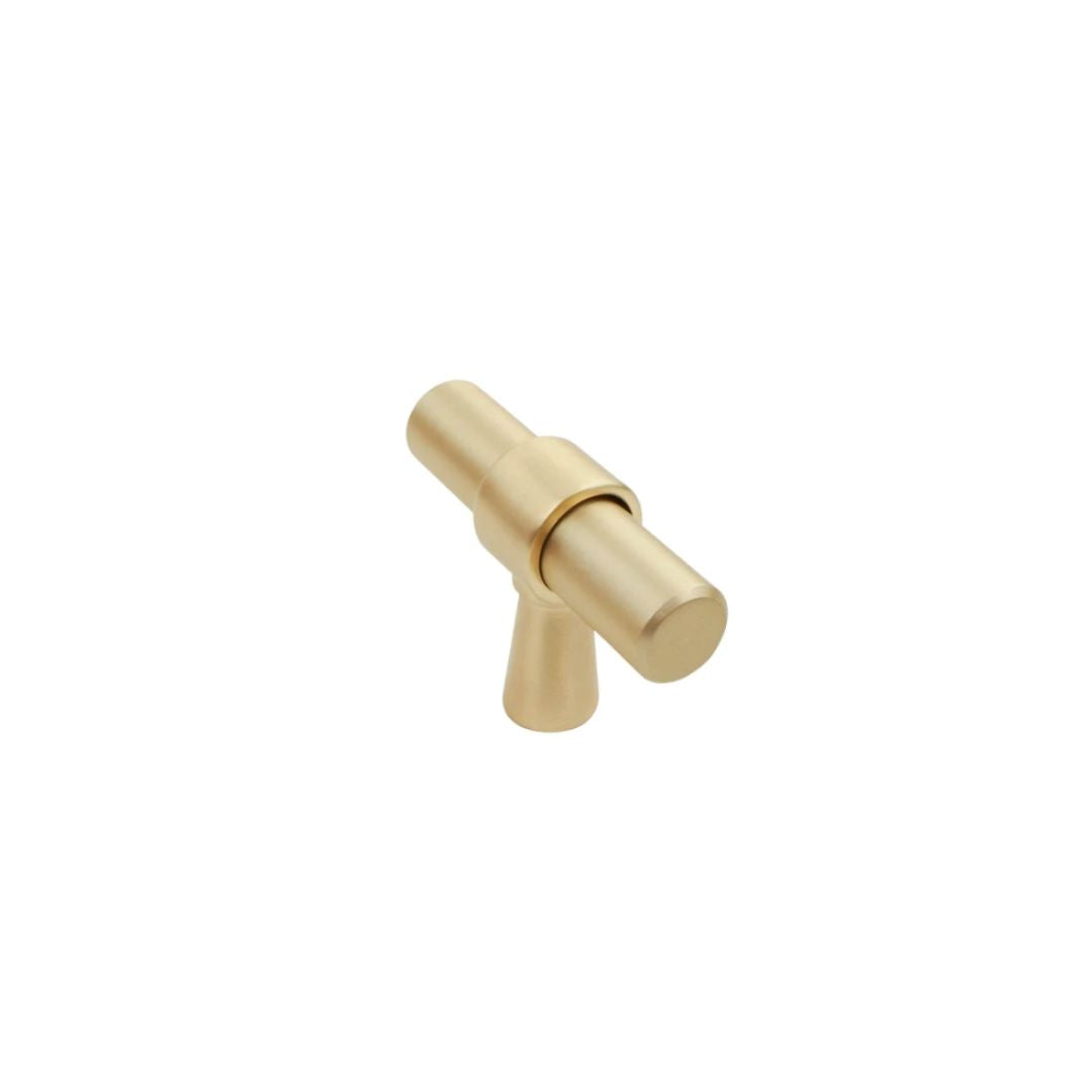 Headbourne Smooth T Bar Pull Handles | Brushed Brass