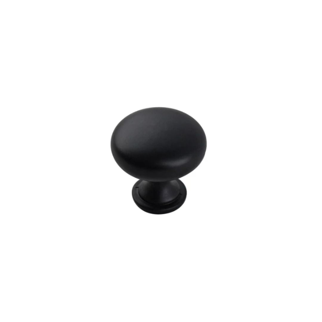Headbourne Smooth Slim Cabinet Knobs 30mm | Matte Black