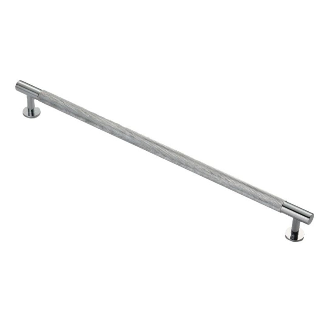 KNURLED PULL HANDLE 350MM | POLISHED CHROME