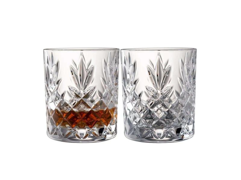 GALWAY CYRSTAL  RENMORE WHISKEY GLASS PAIR