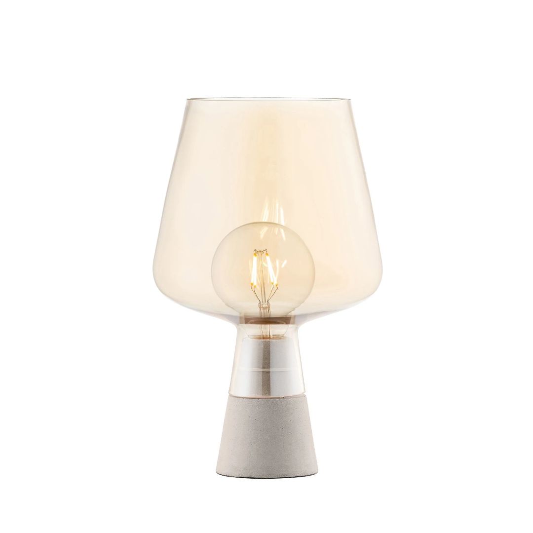 GALWAY CRYSTAL LARGE GLASS TABLE LAMP - AMBER