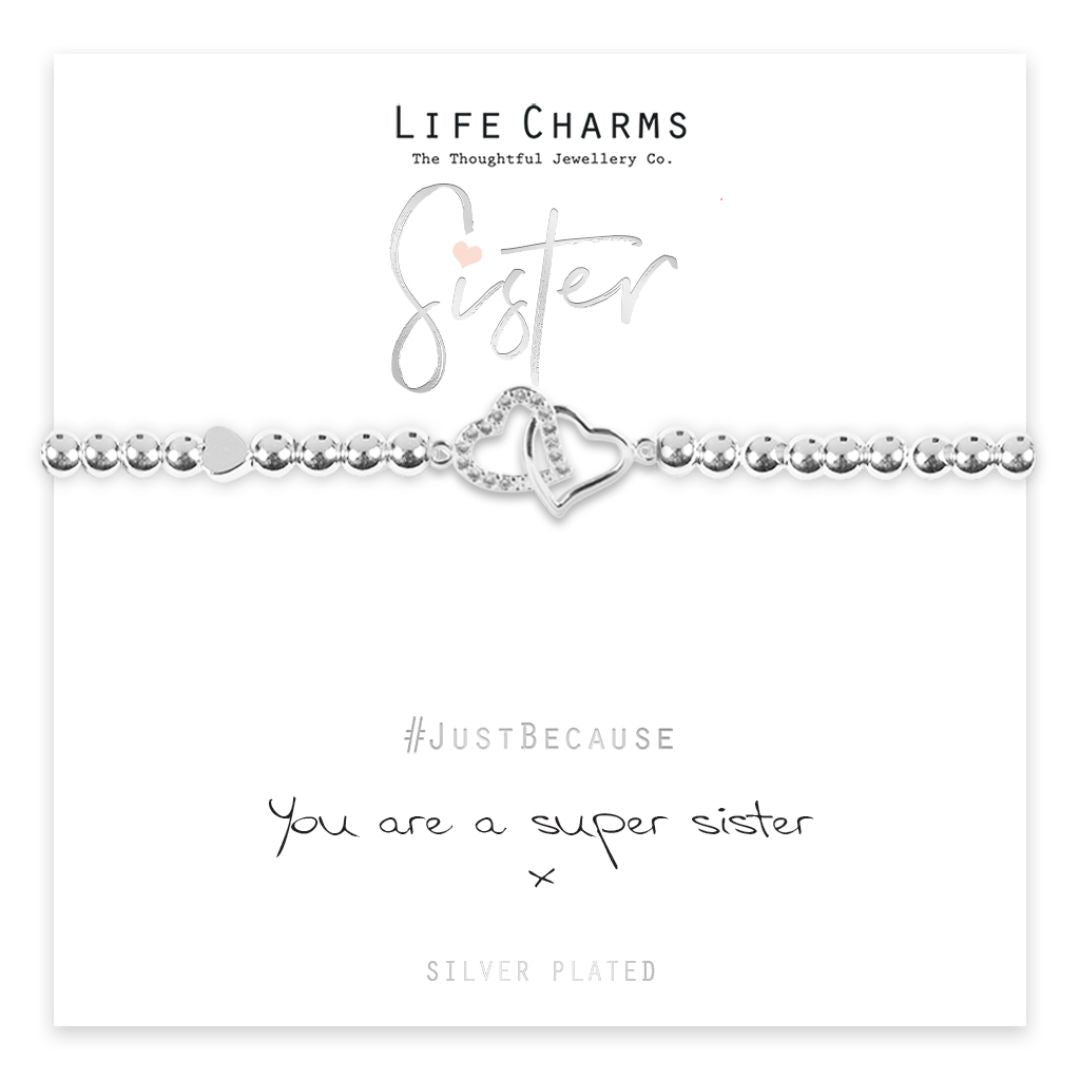 LIFE CHARMS BRACELET SUPER SISTER