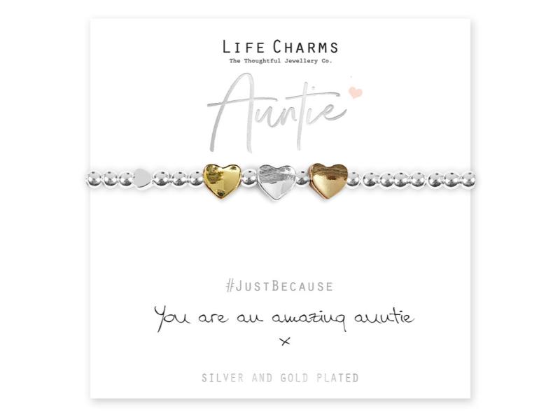 LIFE CHARMS BRACELET AMAZING AUNTY