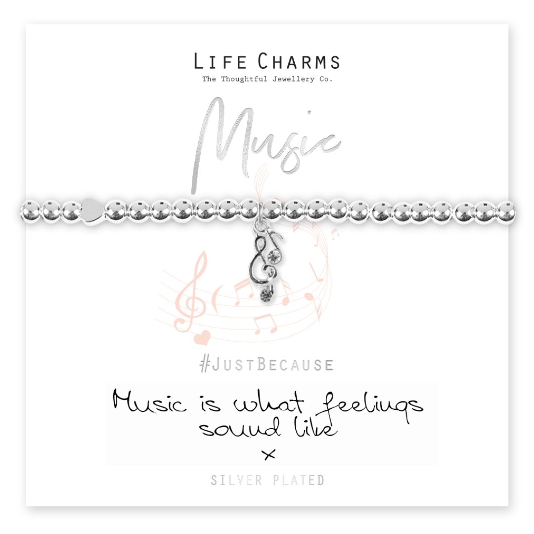 LIFE CHARMS BRACELET MUSIC IS WHAT FEELINGS SOUND LIKE