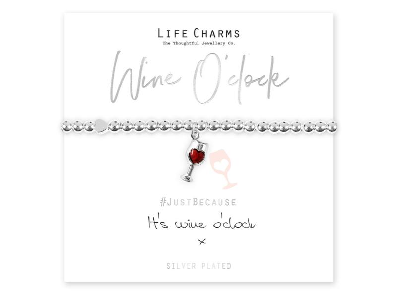 LIFE CHARMS BRACELET WINE O CLOCK