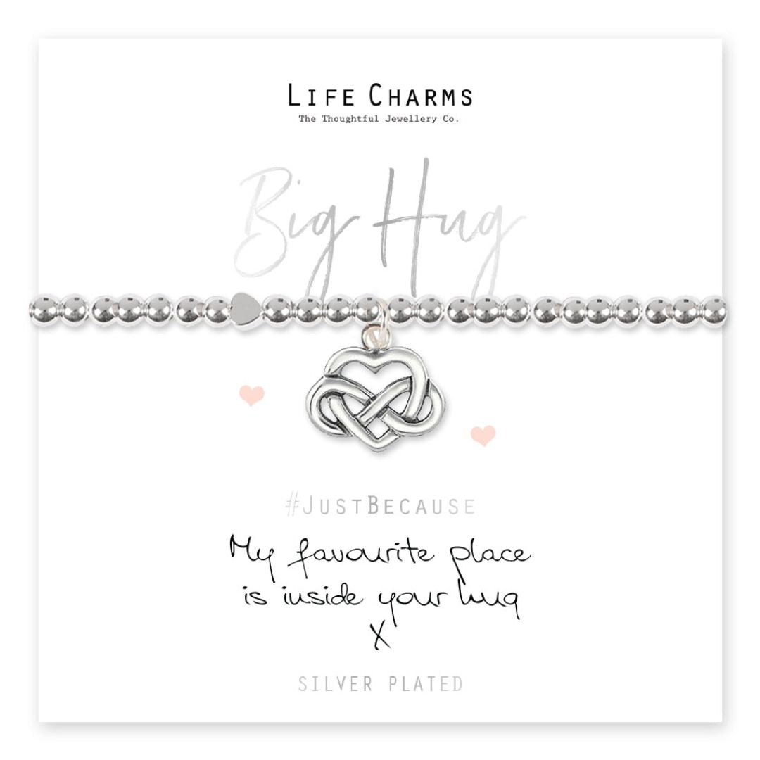LIFE CHARMS BRACELET MY FAVOURITE PLACE IS INSIDE YOUR HUG