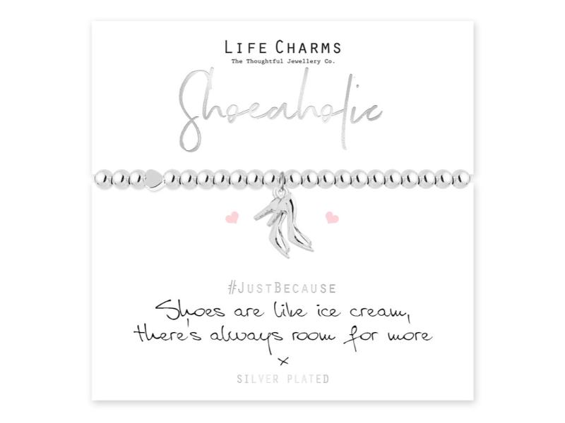 LIFE CHARMS BRACELET SHOEAHOLIC