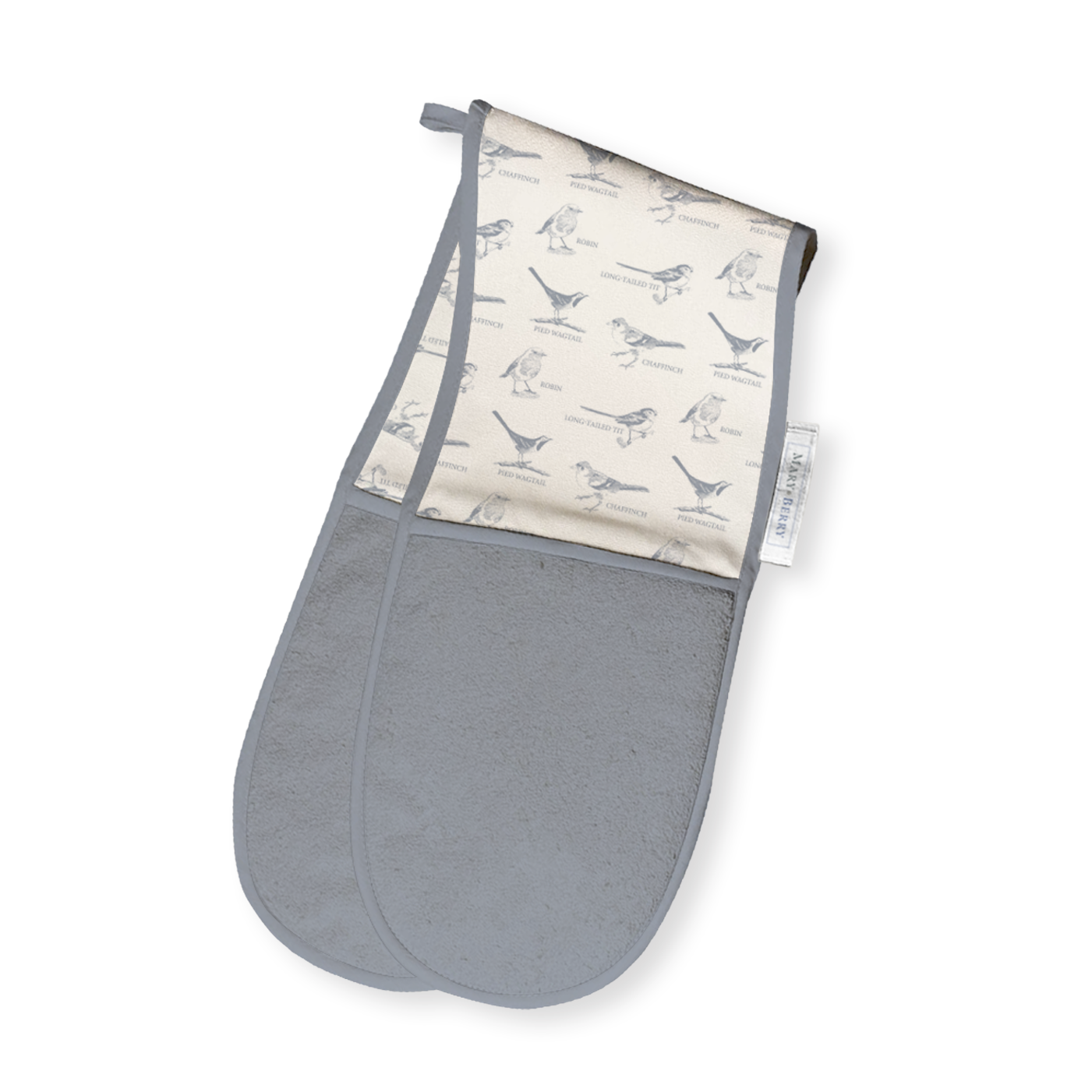 MARY BERRY ENGLISH GARDEN DOUBLE OVEN GLOVE | BIRDS