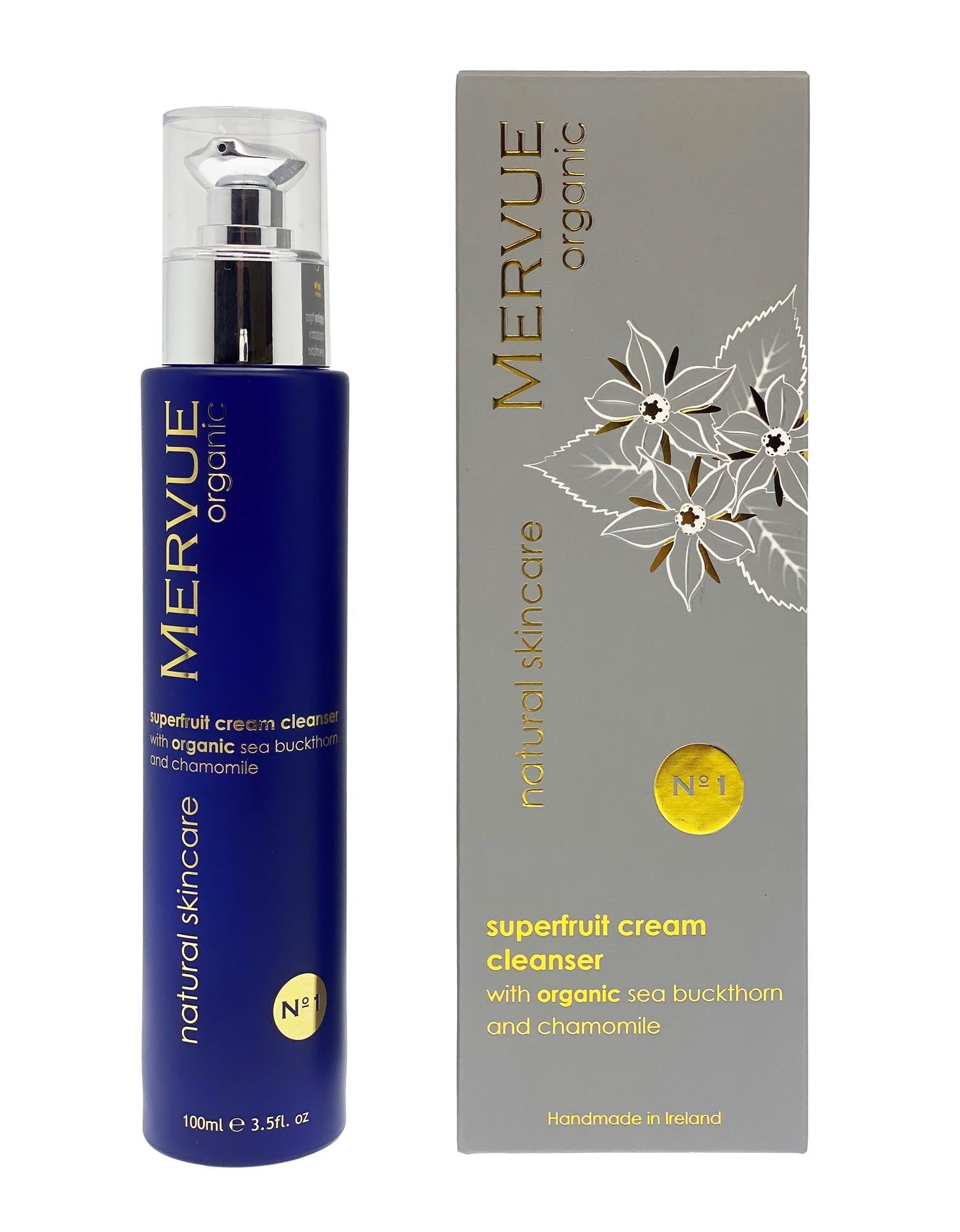 MERVUE SUPERFRUIT CREAM CLEANSER WITH ORGANIC SEA BUCKTHORN & CHAMOMILE