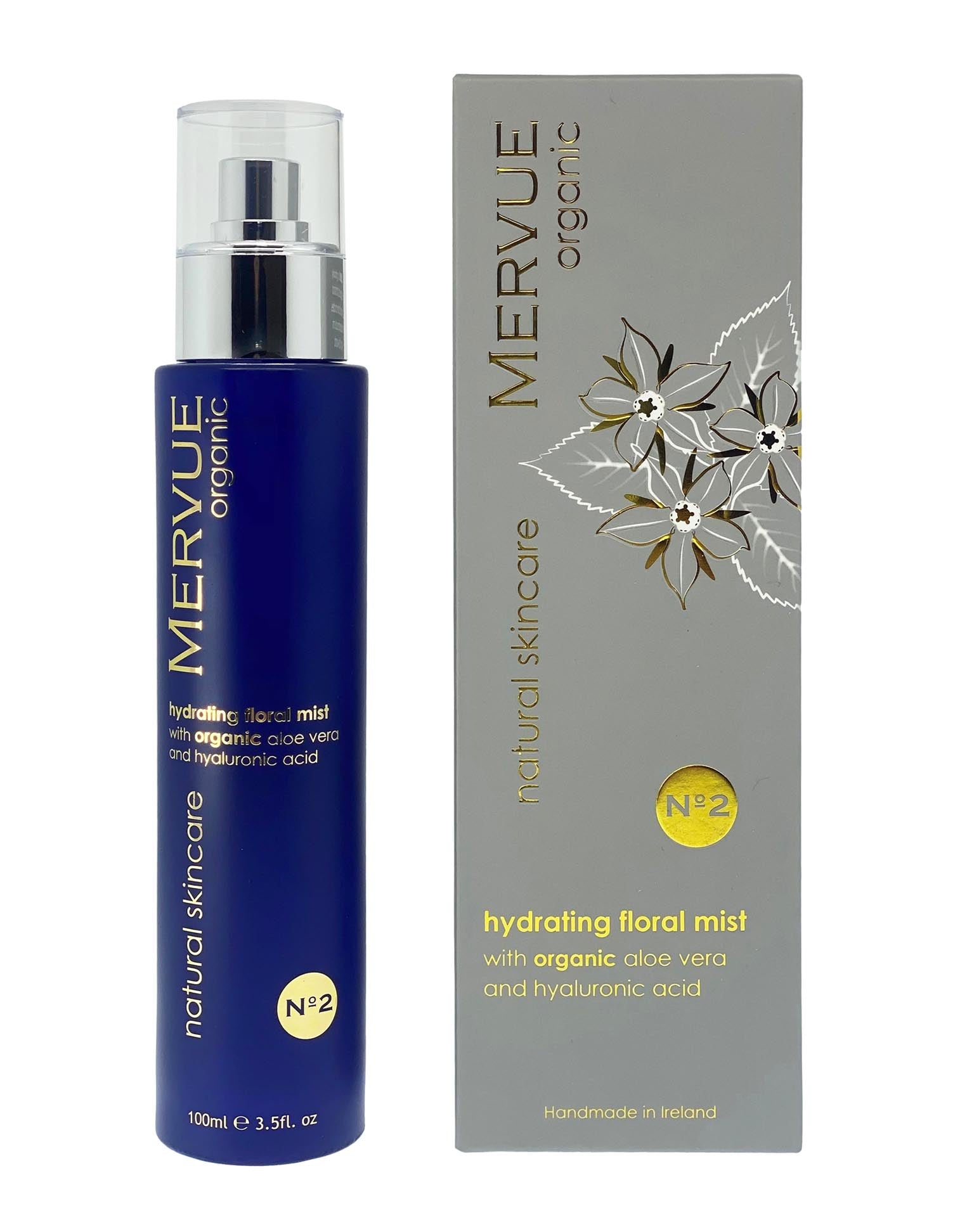 MERVUE HYDRATING FLORAL MIST WITH ORGANIC ALOE VERA & HYALURONIC ACID