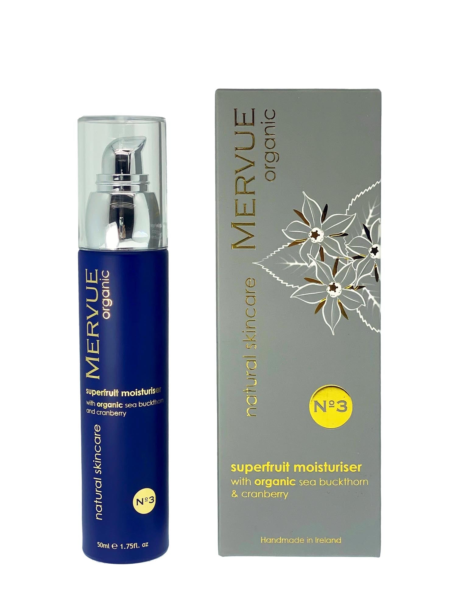 MERVUE SUPERFRUIT MOISTURISER WITH ORGANIC SEA BUCKTHORN & CRANBERRY