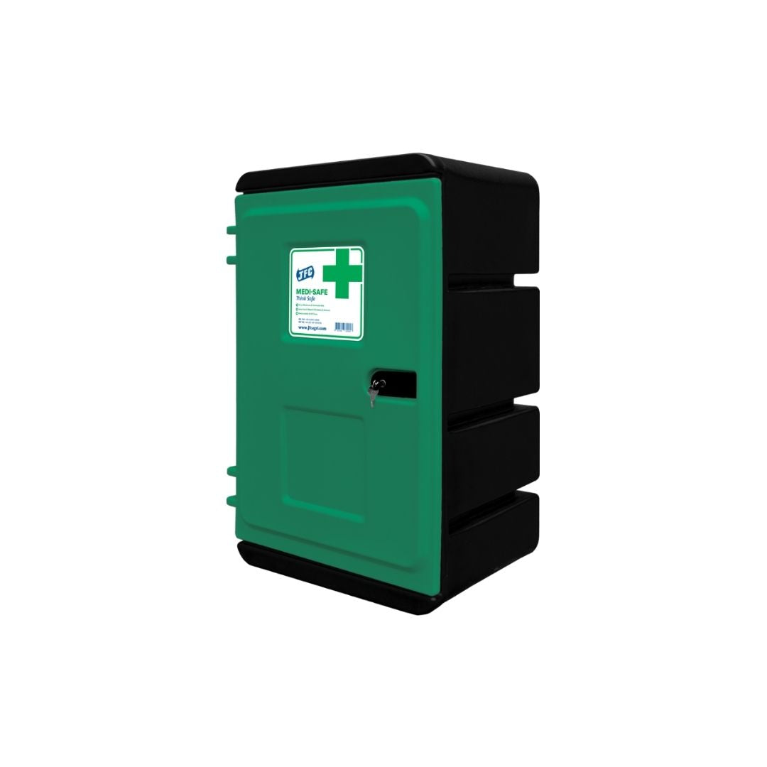 JFC Medium Medi-Safe Storage Cabinet (Black and Green)