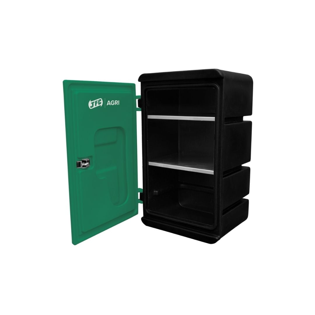 JFC Medium Medi-Safe Storage Cabinet (Black and Green)