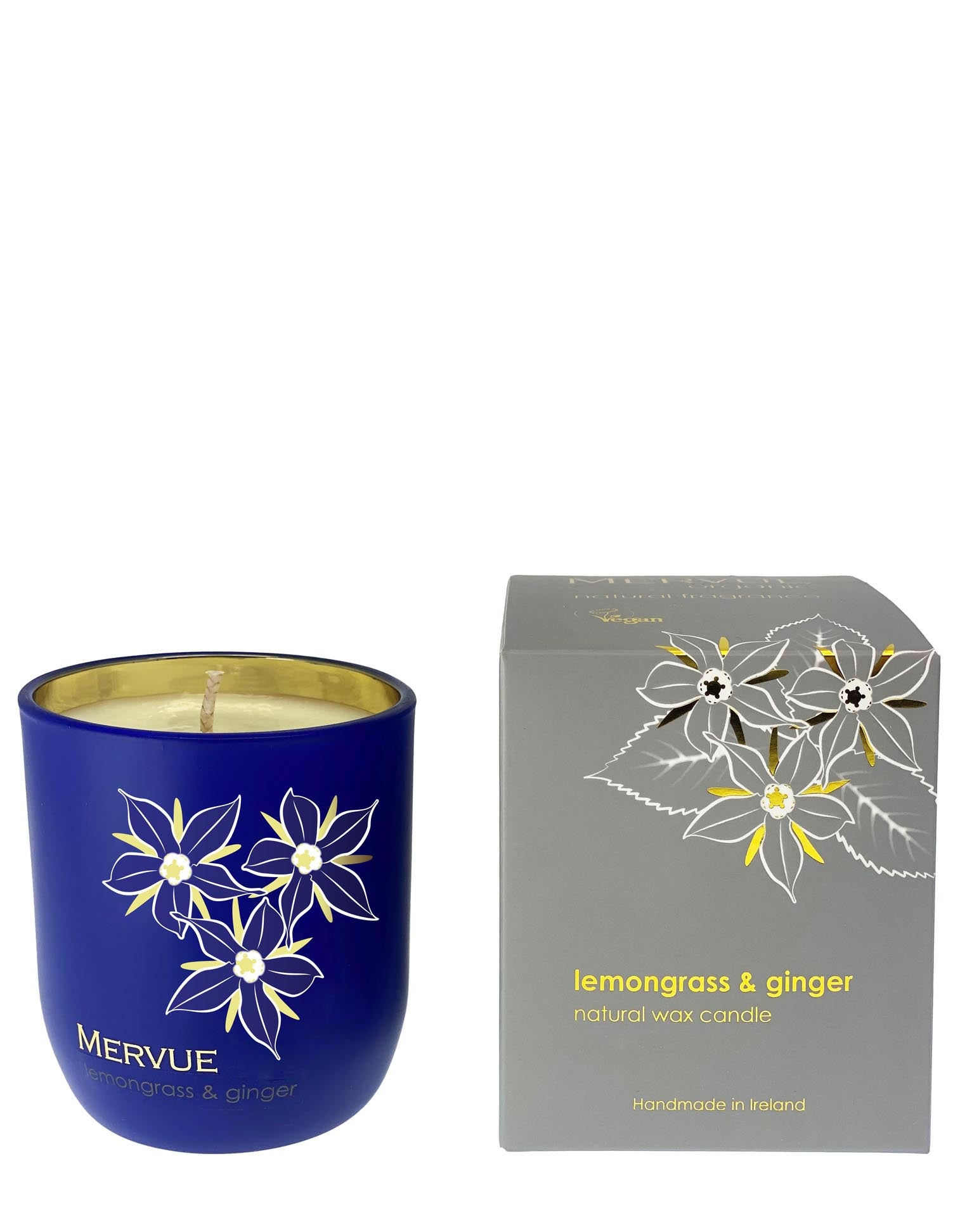 MERVUE NATURAL WAX CANDLE LEMONGRASS & GINGER