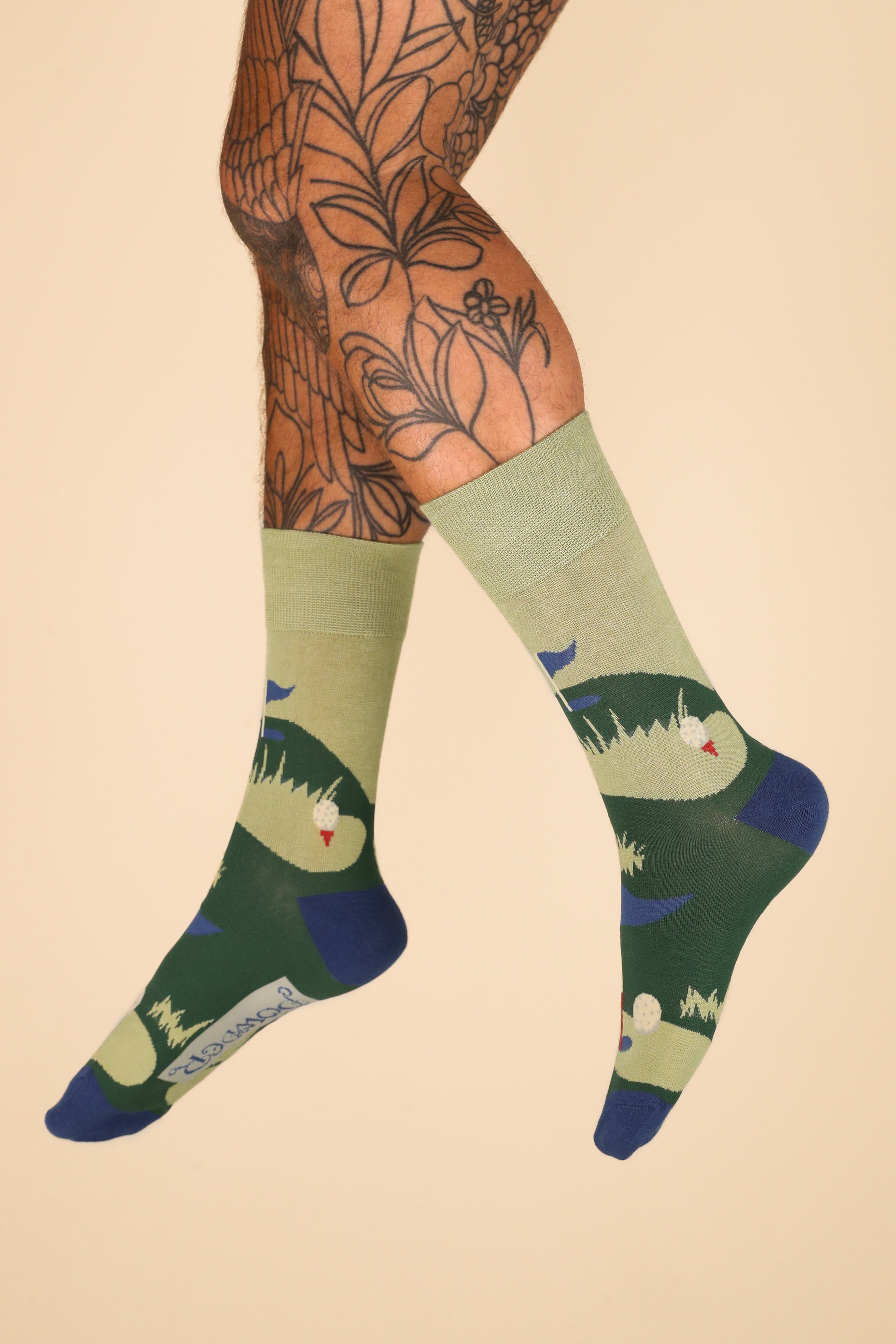 POWDER HOLE IN ONE MENS SOCKS| MOSS