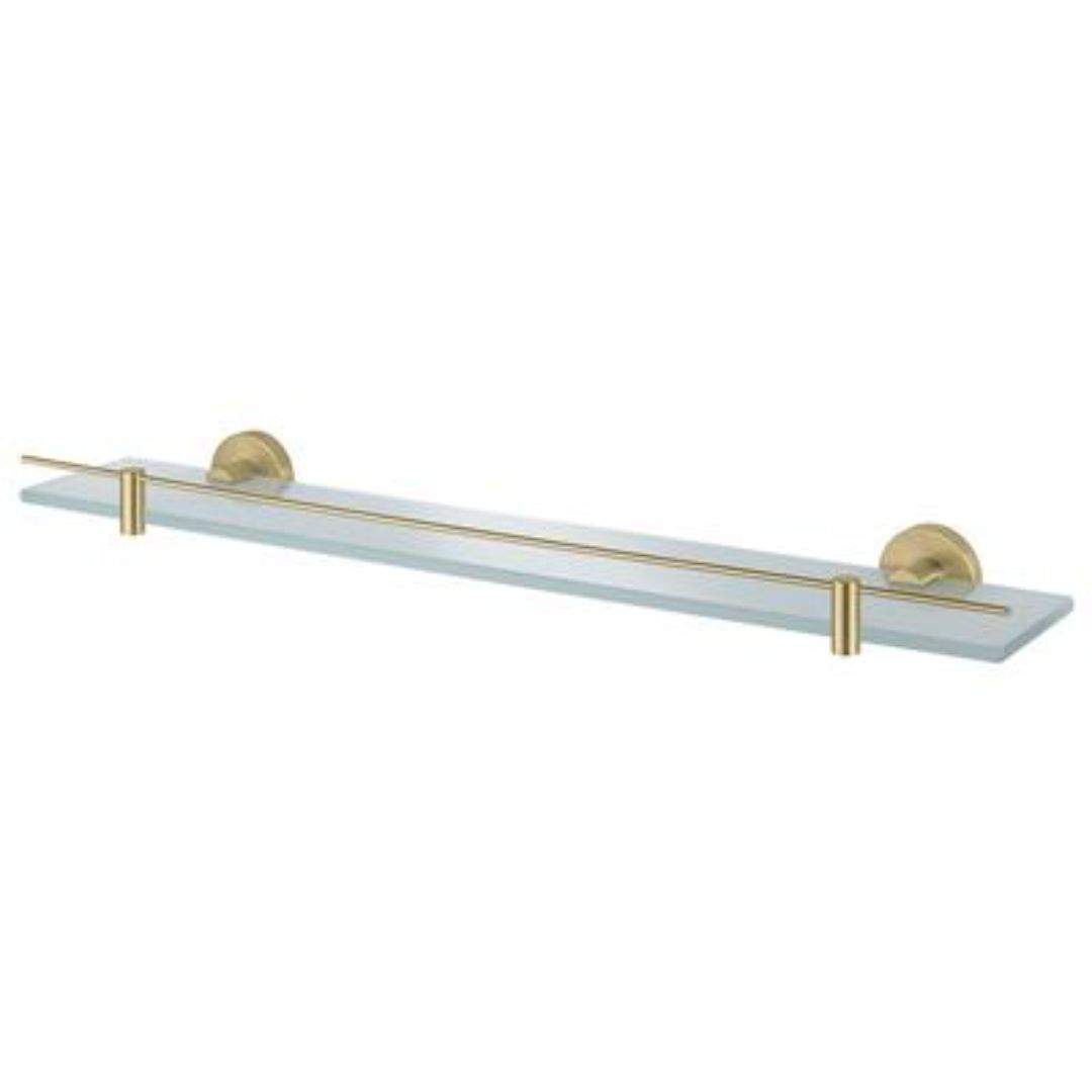 KOSMOS GLASS SHELF 60CM | BRUSHED GOLD