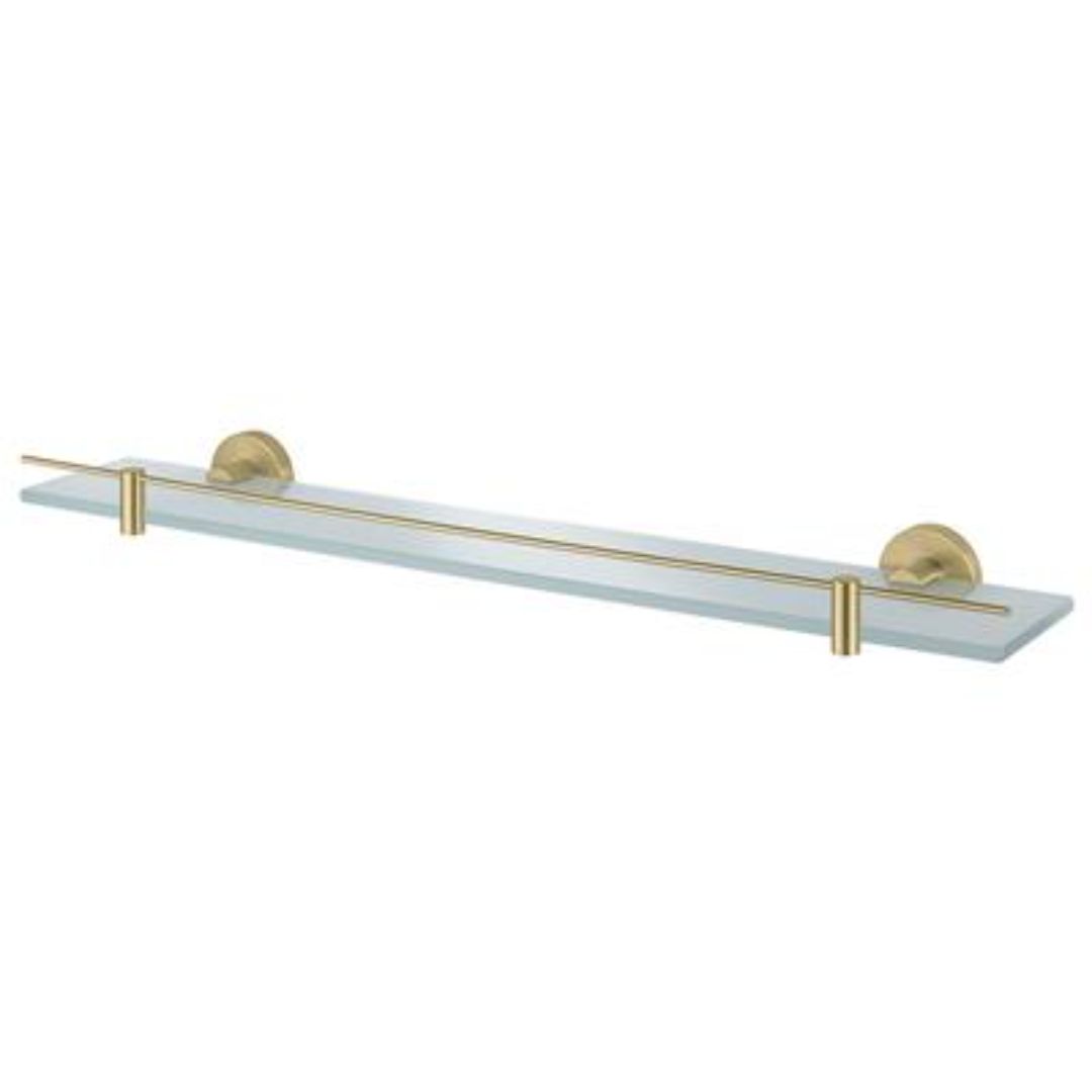 KOSMOS GLASS SHELF 60CM | BRUSHED GOLD