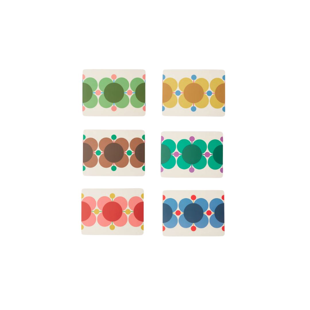Orla Kiely Atomic Flower Set of 6 Placemats