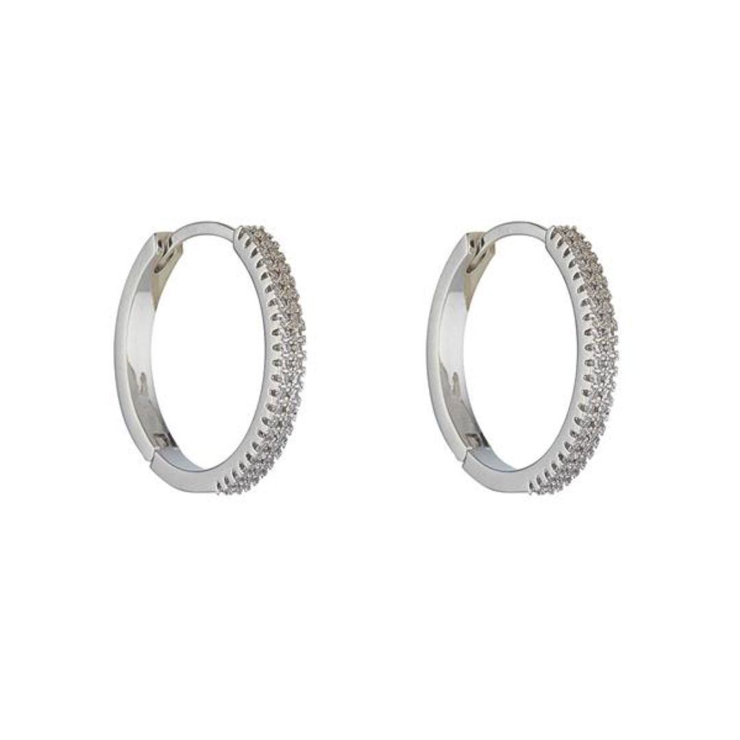 KNIGHT & DAY SAVANNAH RHODIUM EARRINGS