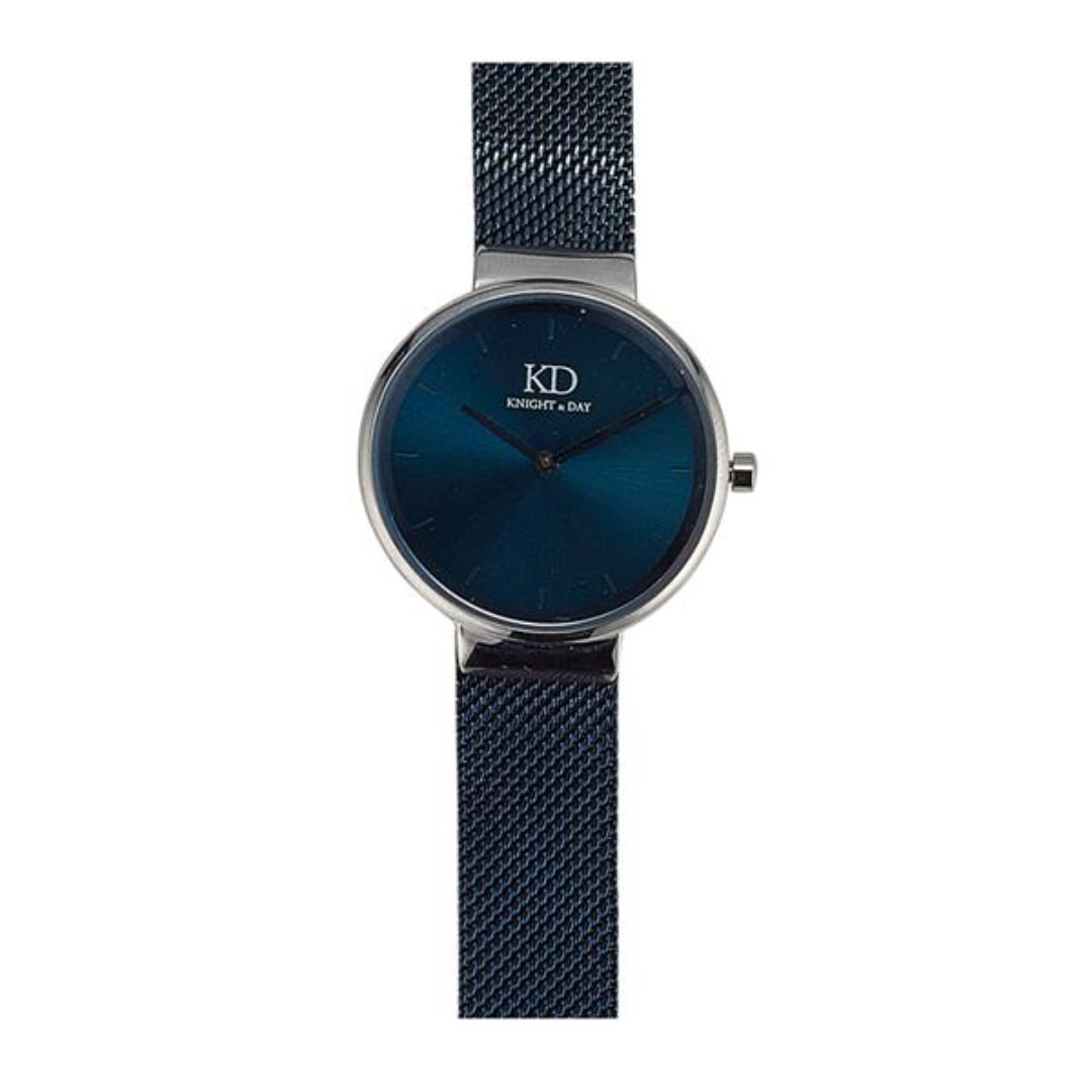 KNIGHT & DAY BLUE MESH BAND WATCH