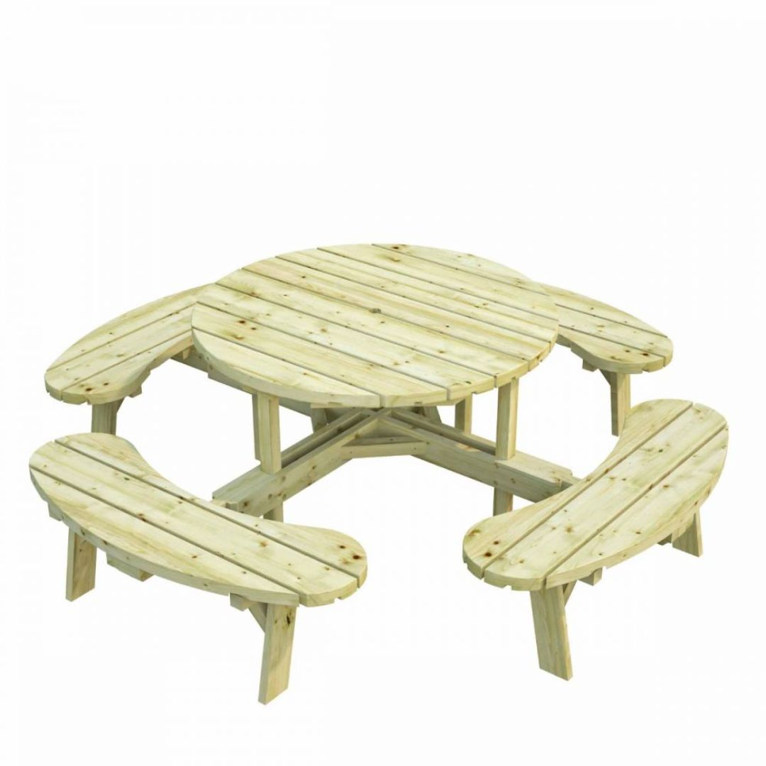 PICNIC BENCH ROUND | 8 SEATER