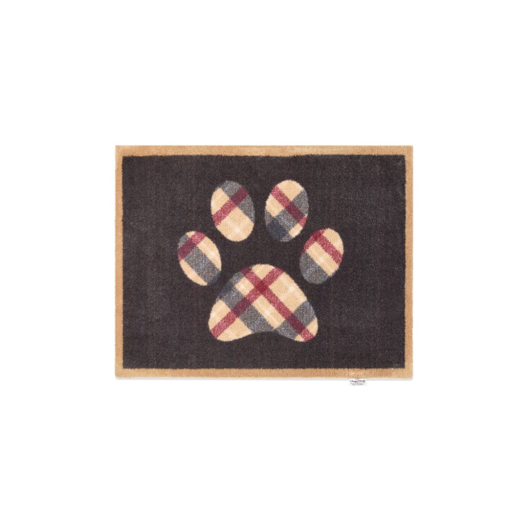 Hug Rug Tartan Paw Navy Washable Doormat