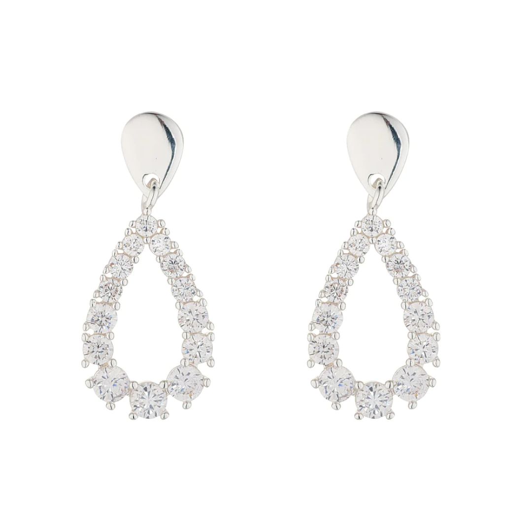 KNIGHT & DAY SILVER TEARDROP EARRINGS