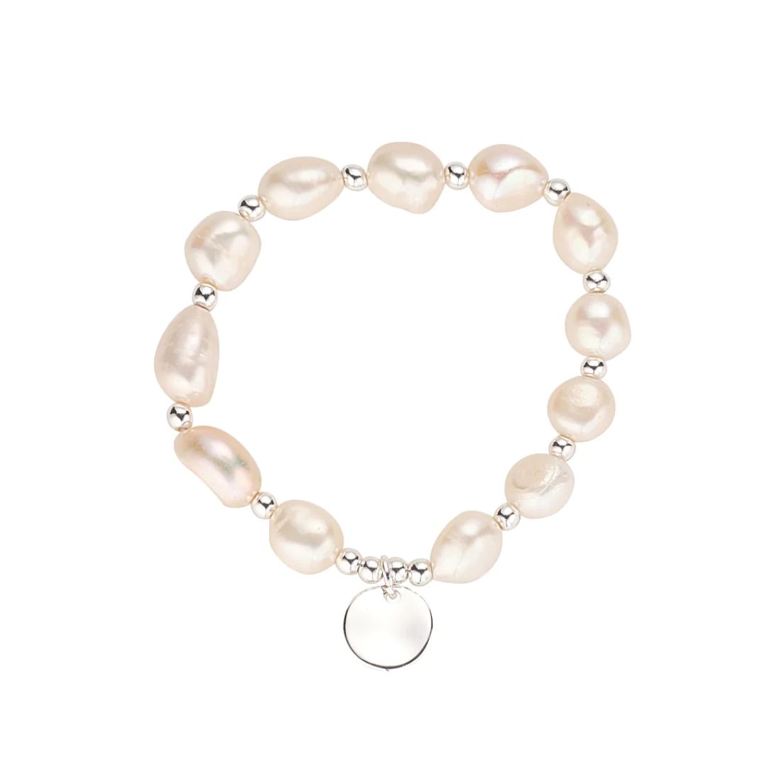 KNIGHT & DAY BELLA FRESHWATER PEARL BRACELET SILVER