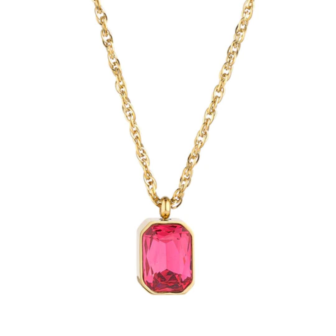 KNIGHT & DAY ZARIA RASPBERRY PINK PENDANT