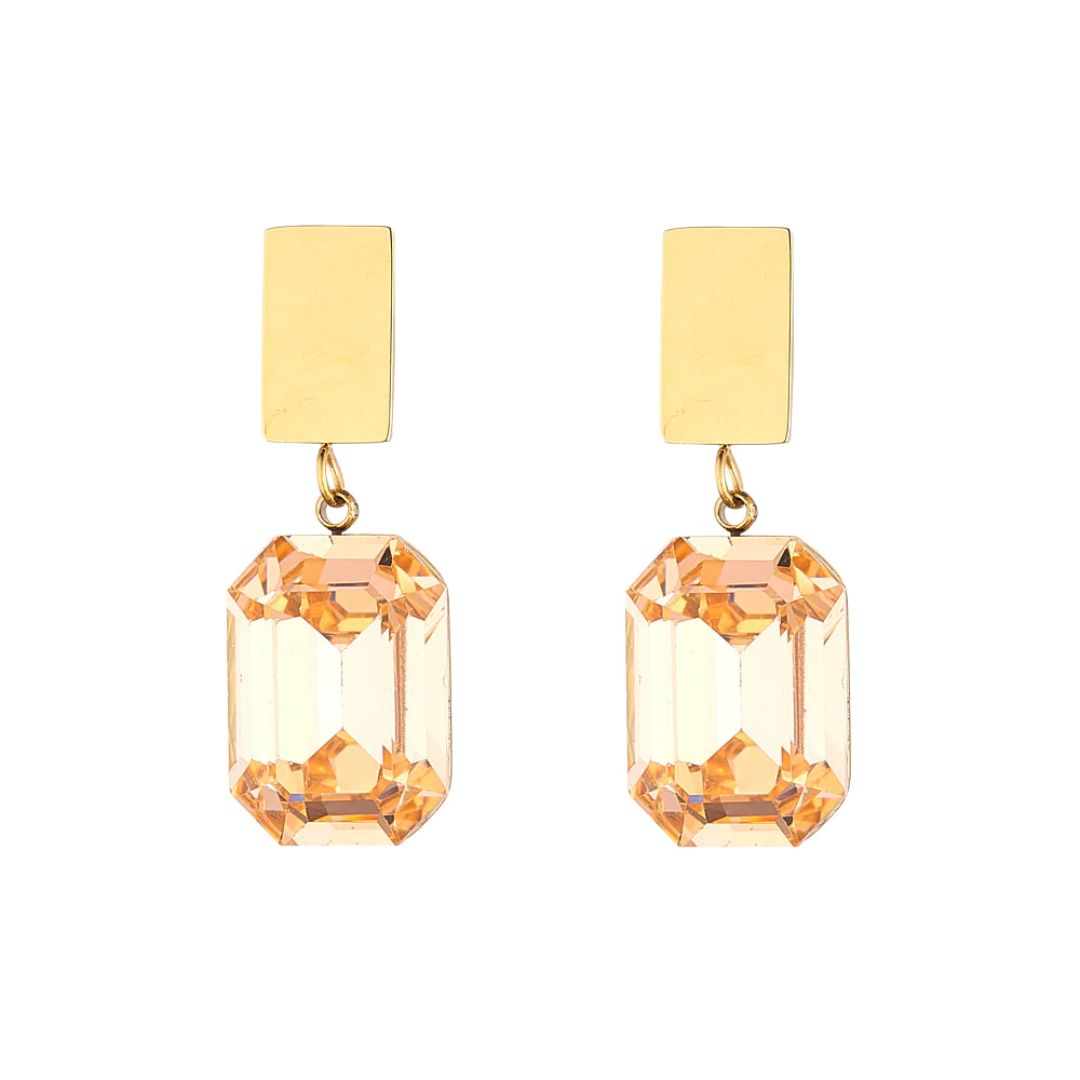 KNIGHT & DAY ZARIA CHAMPAGNE EARRINGS