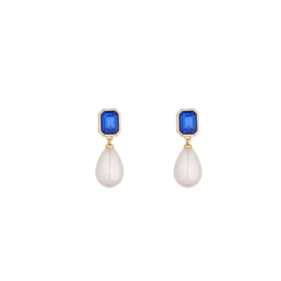 KNIGHT & DAY PEARL & SAPPHIRE EARRINGS