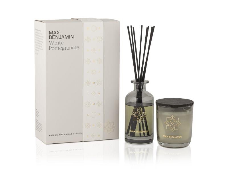 MAX BENJAMIN CANDLE & DIFFUSER GIFT SET | WHITE POMEGRANATE